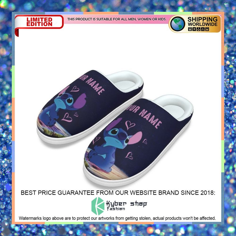 Personalized Stitch love Slipper 6 Personalized Stitch love Slipper word3