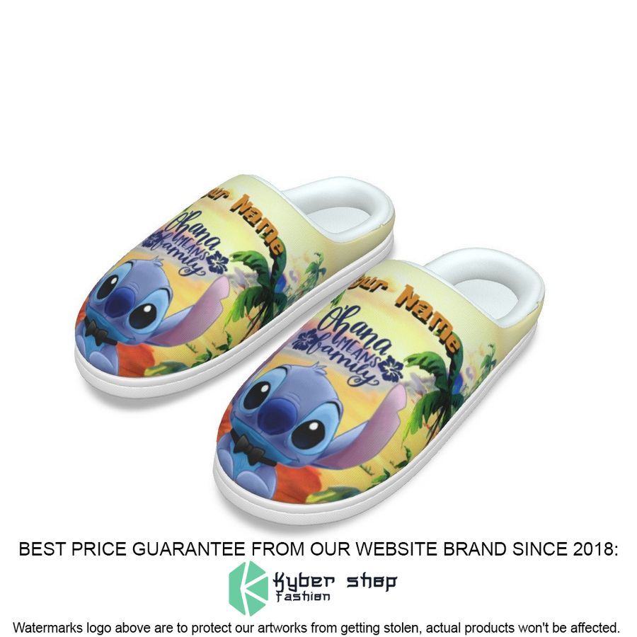 Personalized Stitch Ohana means family Slipper 3 Personalized Stitch Ohana means family Slipper word3