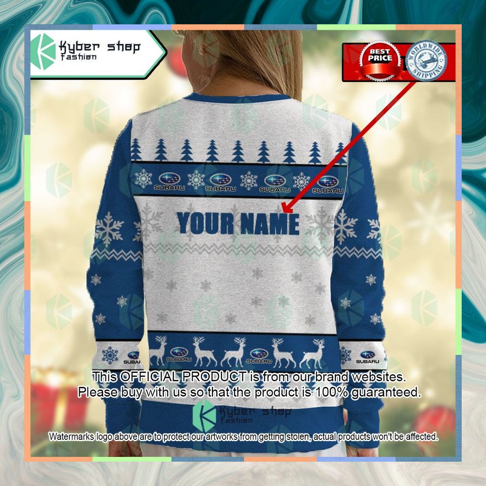 Personalized Subaru Ugly Christmas Sweater 10 Personalized Subaru Ugly Christmas Sweater word3