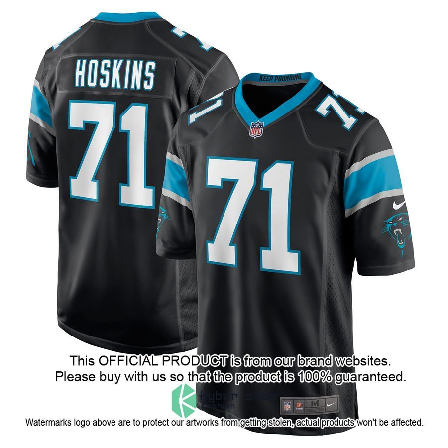 Phil Hoskins Carolina Panthers Black Football Jersey