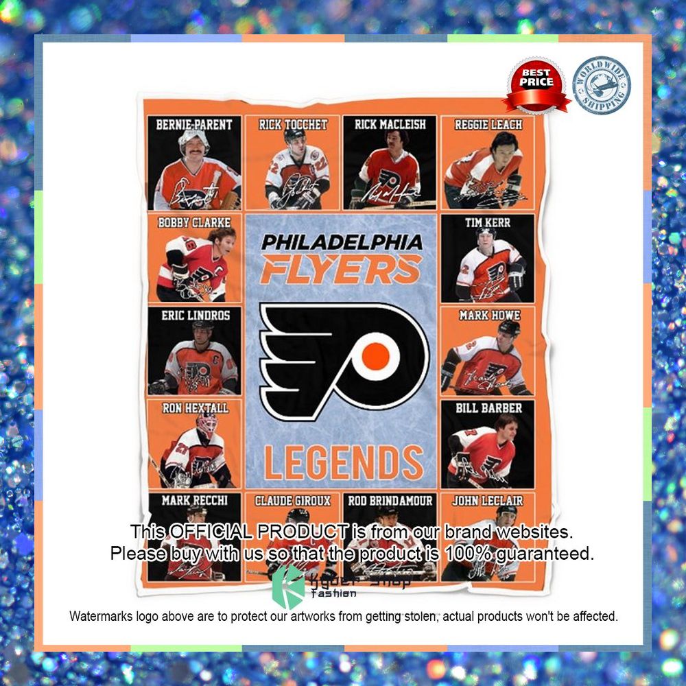 Philadelphia Flyers Legends Players NHL Blanket 6 Philadelphia Flyers Legends Players NHL Blanket word1