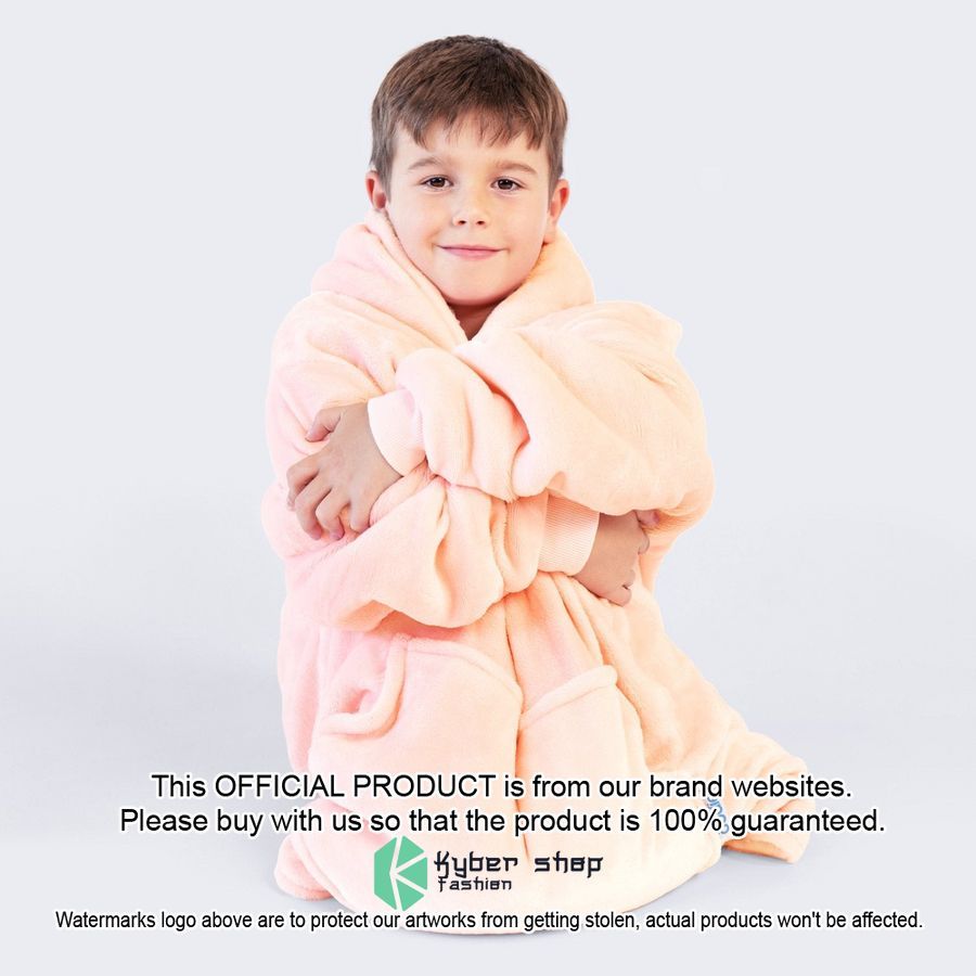 Pink Kids Oodie Blanket Hoodie
