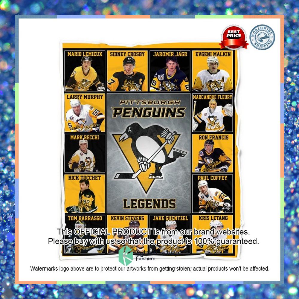 Pittsburgh Penguins Legends Players NHL Blanket 5 Pittsburgh Penguins Legends Players NHL Blanket word2