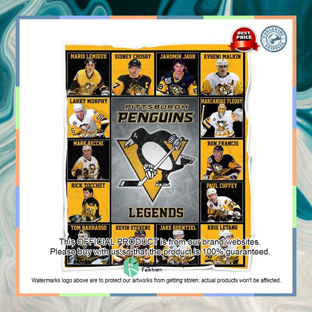 Pittsburgh Penguins Legends Players NHL Blanket 3 Pittsburgh Penguins Legends Players NHL Blanket word2