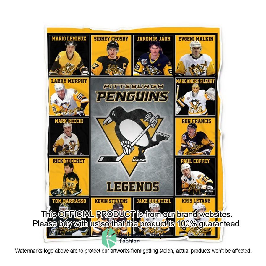 Pittsburgh Penguins Legends Players NHL Blanket
