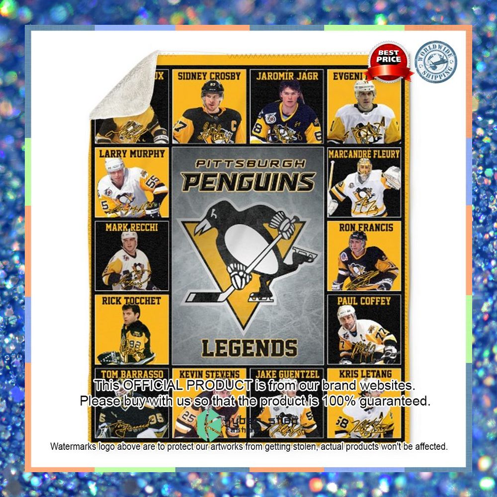 Pittsburgh Penguins Legends Players NHL Blanket 6 Pittsburgh Penguins Legends Players NHL Blanket word2