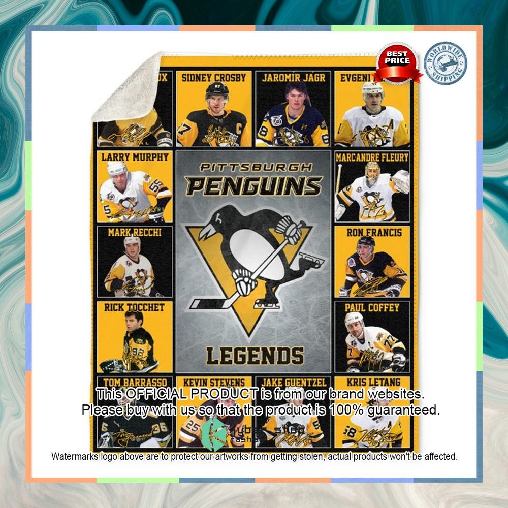 Pittsburgh Penguins Legends Players NHL Blanket 4 Pittsburgh Penguins Legends Players NHL Blanket word2