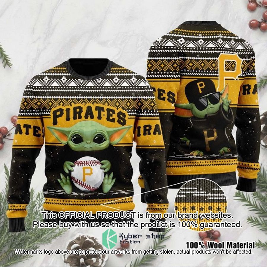 Pittsburgh Pirates Baby Yoda Christmas Sweater