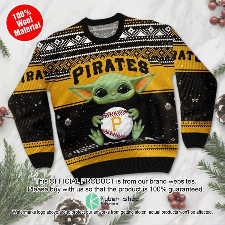 Pittsburgh Pirates Baby Yoda Christmas Sweater 3 Pittsburgh Pirates Baby Yoda Christmas Sweater word2