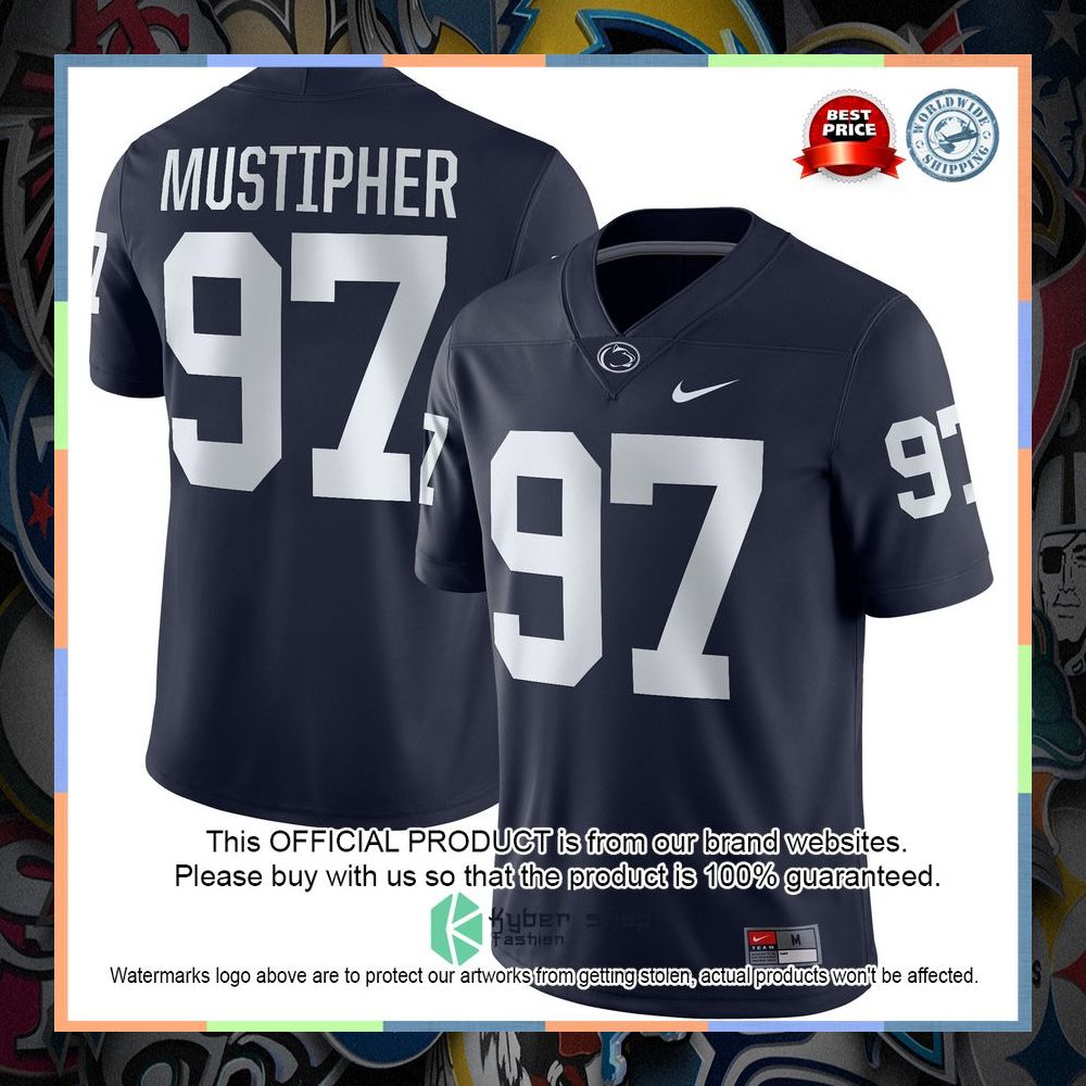 PJ Mustipher Penn State Nittany Lions NIL Replica Football Navy Football Jersey 5 PJ Mustipher Penn State Nittany Lions NIL Replica Football Navy Football Jersey word2