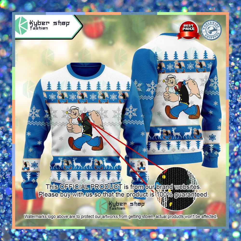 Popeye Popeye the Sailor Christmas Sweater 6 Popeye Popeye the Sailor Christmas Sweater word1