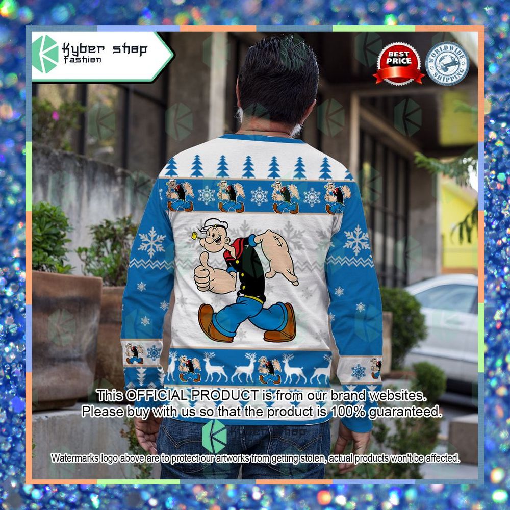 Popeye Popeye the Sailor Christmas Sweater 8 Popeye Popeye the Sailor Christmas Sweater word1