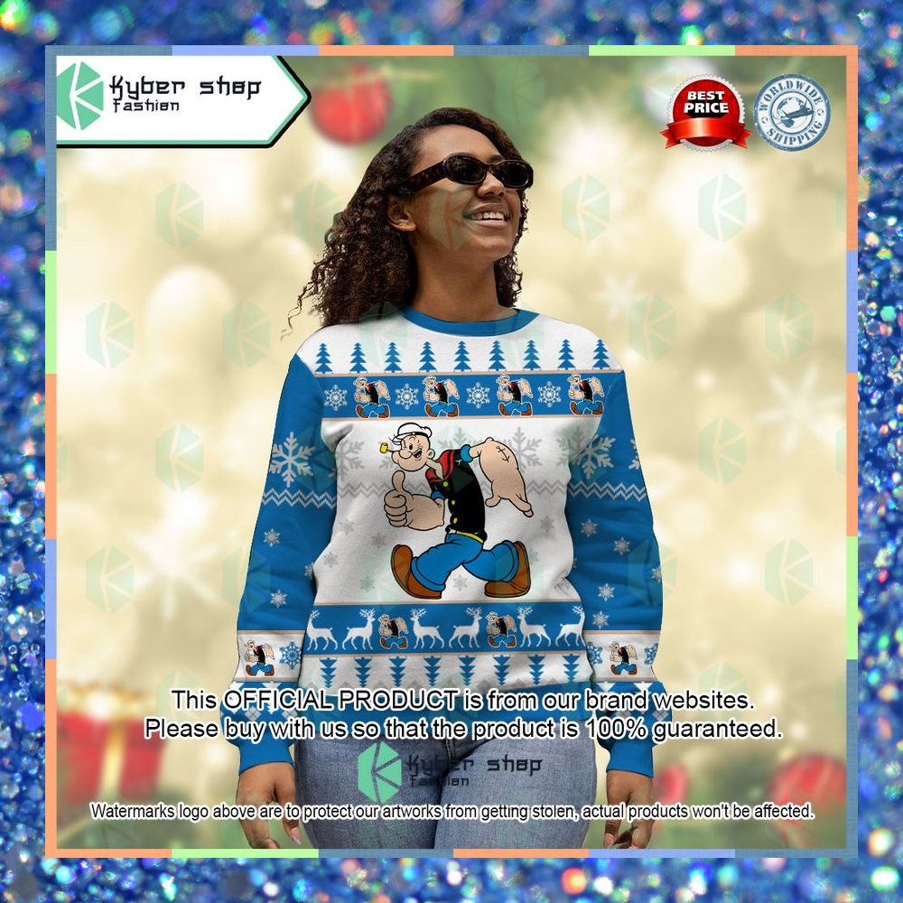 Popeye Popeye the Sailor Christmas Sweater 9 Popeye Popeye the Sailor Christmas Sweater word1