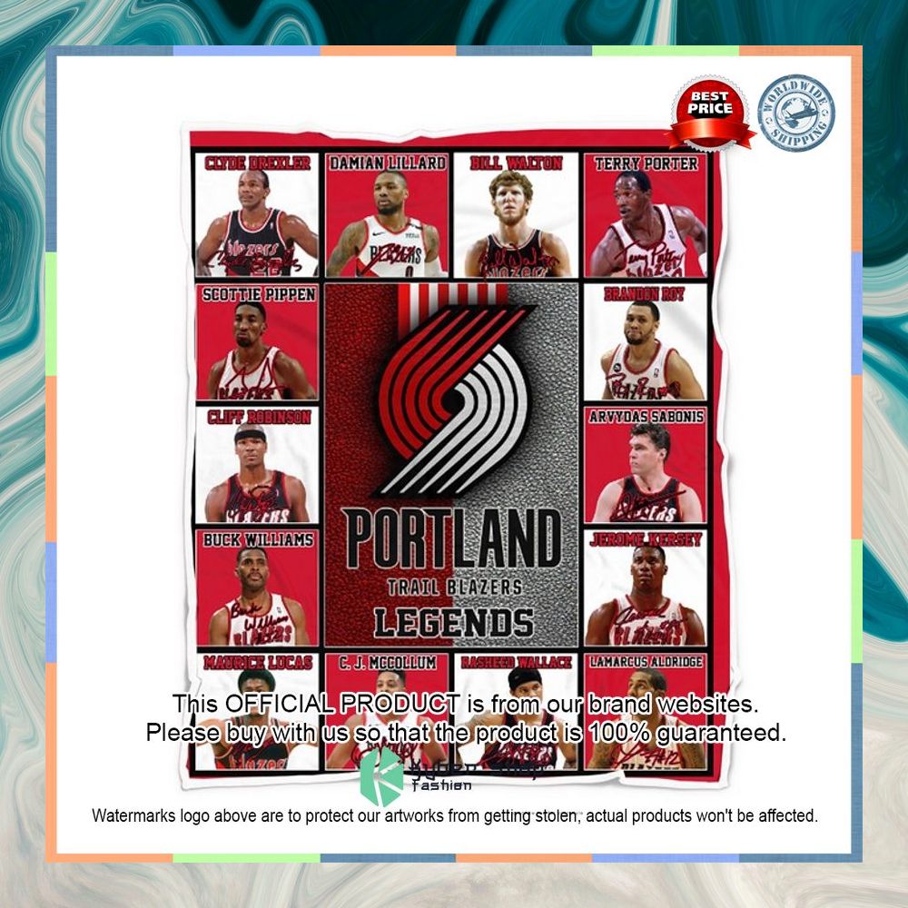 Portland Trail Blazers Legends Players NBA Blanket 3 Portland Trail Blazers Legends Players NBA Blanket word1
