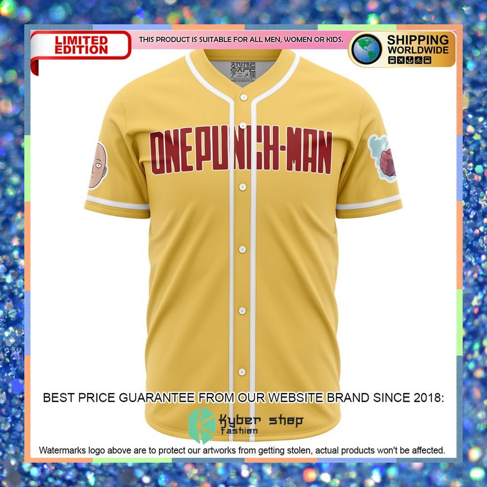 Power Saitama Punch Man Baseball Jersey 5 Power Saitama Punch Man Baseball Jersey word3
