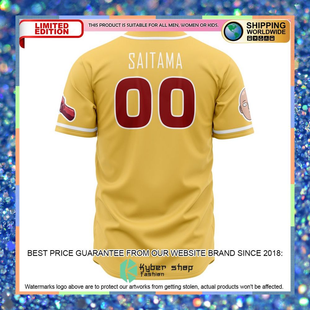 Power Saitama Punch Man Baseball Jersey 6 Power Saitama Punch Man Baseball Jersey word3