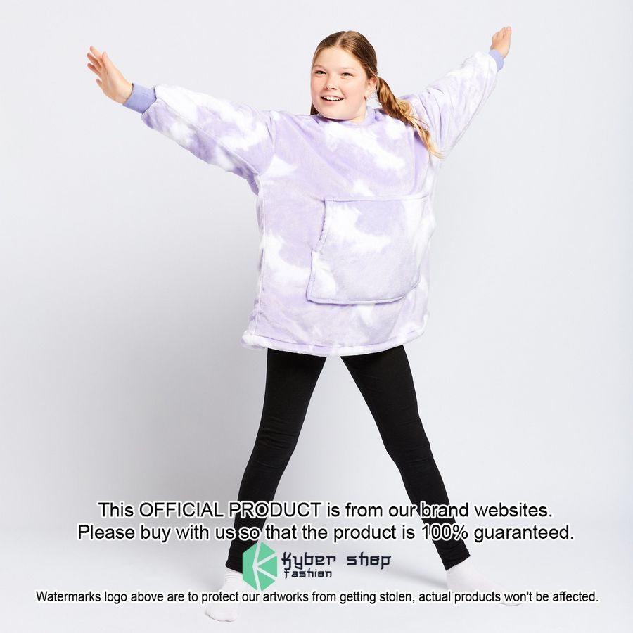 Purple TieDye Kids Oodie Blanket Hoodie
