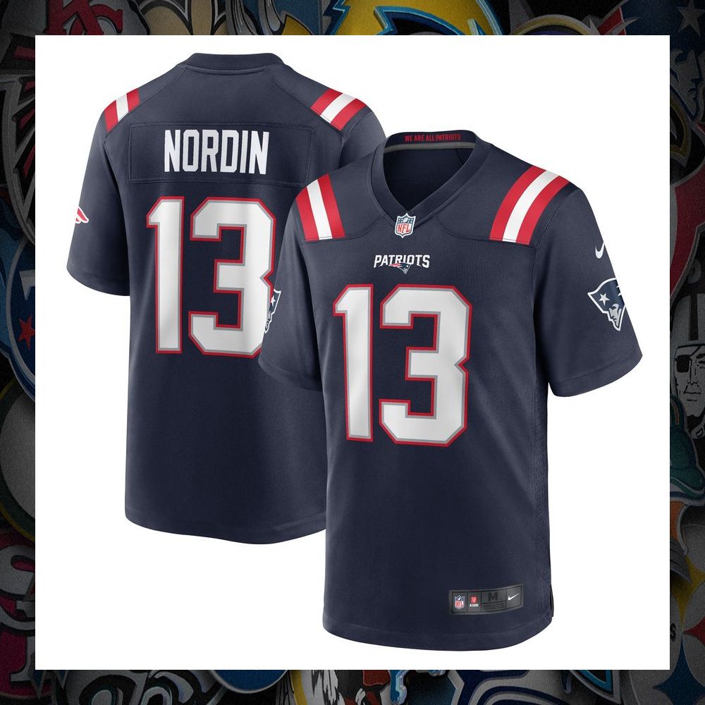 Quinn Nordin New England Patriots Navy Football Jersey 8 Quinn Nordin New England Patriots Navy Football Jersey word1