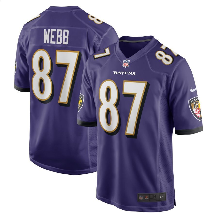 Raleigh Webb Baltimore Ravens Purple Football Jersey