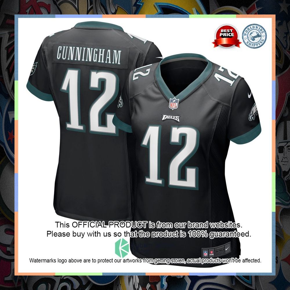 Randall Cunningham Philadelphia Eagles Black Football Jersey 5 Randall Cunningham Philadelphia Eagles Black Football Jersey word1