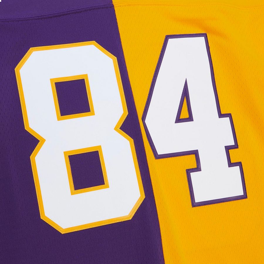 Randy Moss Minnesota Vikings Mitchell & Ness 1998 Split Legacy Replica Purple Gold Football Jersey 4 Randy Moss Minnesota Vikings Mitchell & Ness 1998 Split Legacy Replica Purple Gold Football Jersey word3