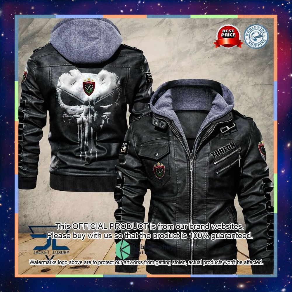 RC Toulonnais Punisher Skull Leather Jacket 3 RC Toulonnais Punisher Skull Leather Jacket word2