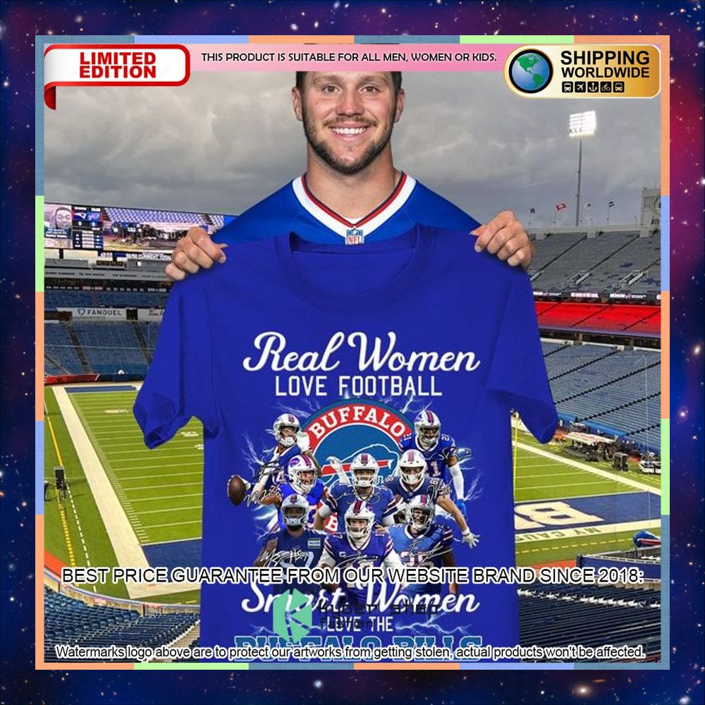 Real Woman Loves Football, Smart Woman Love Buffalo Bills 2D Shirt 3 Real Woman Loves Football, Smart Woman Love Buffalo Bills 2D Shirt word1