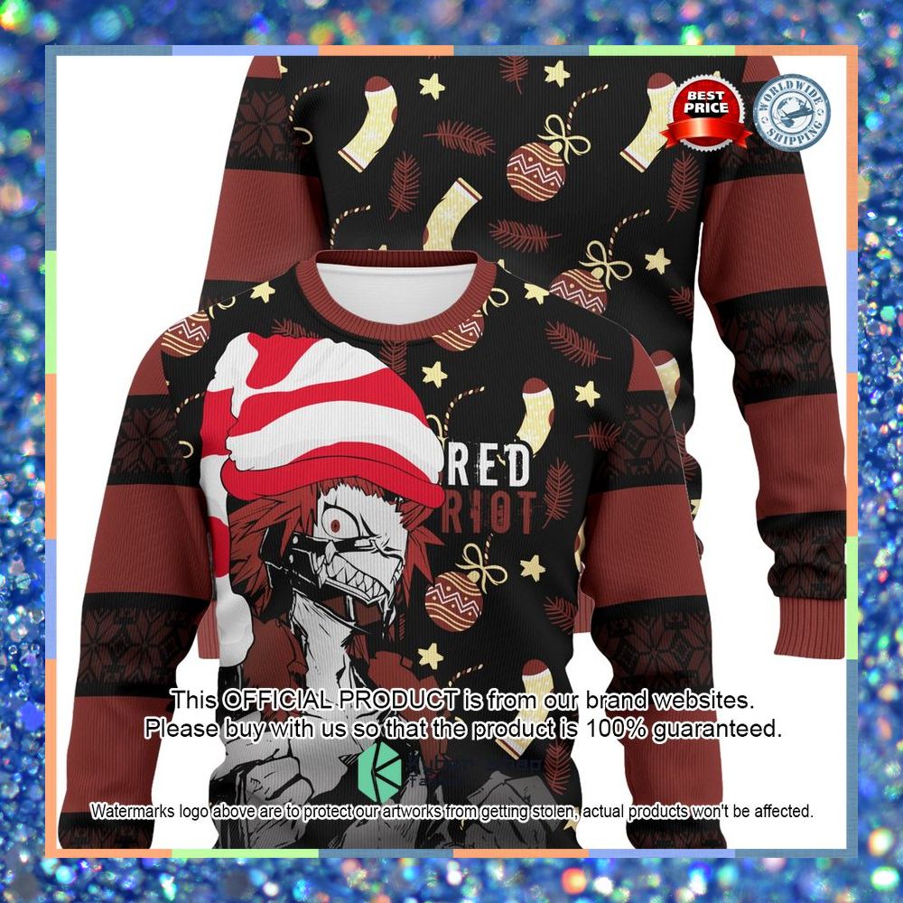 Red Riot Kirishima My Hero Academia Christmas Sweater 10 Red Riot Kirishima My Hero Academia Christmas Sweater word3