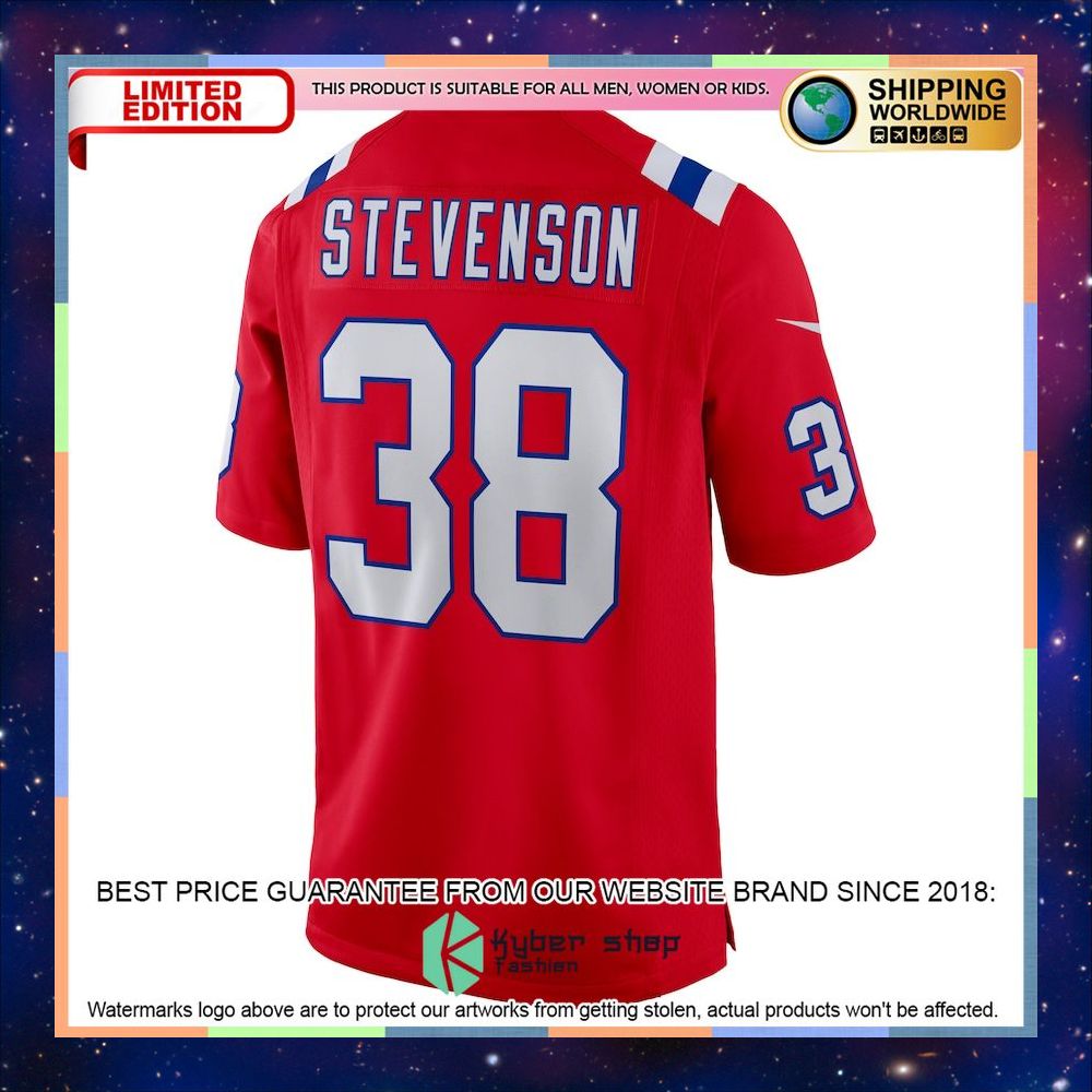 Rhamondre Stevenson New England Patriots Alternate Player Red Football Jersey 6 Rhamondre Stevenson New England Patriots Alternate Player Red Football Jersey word3