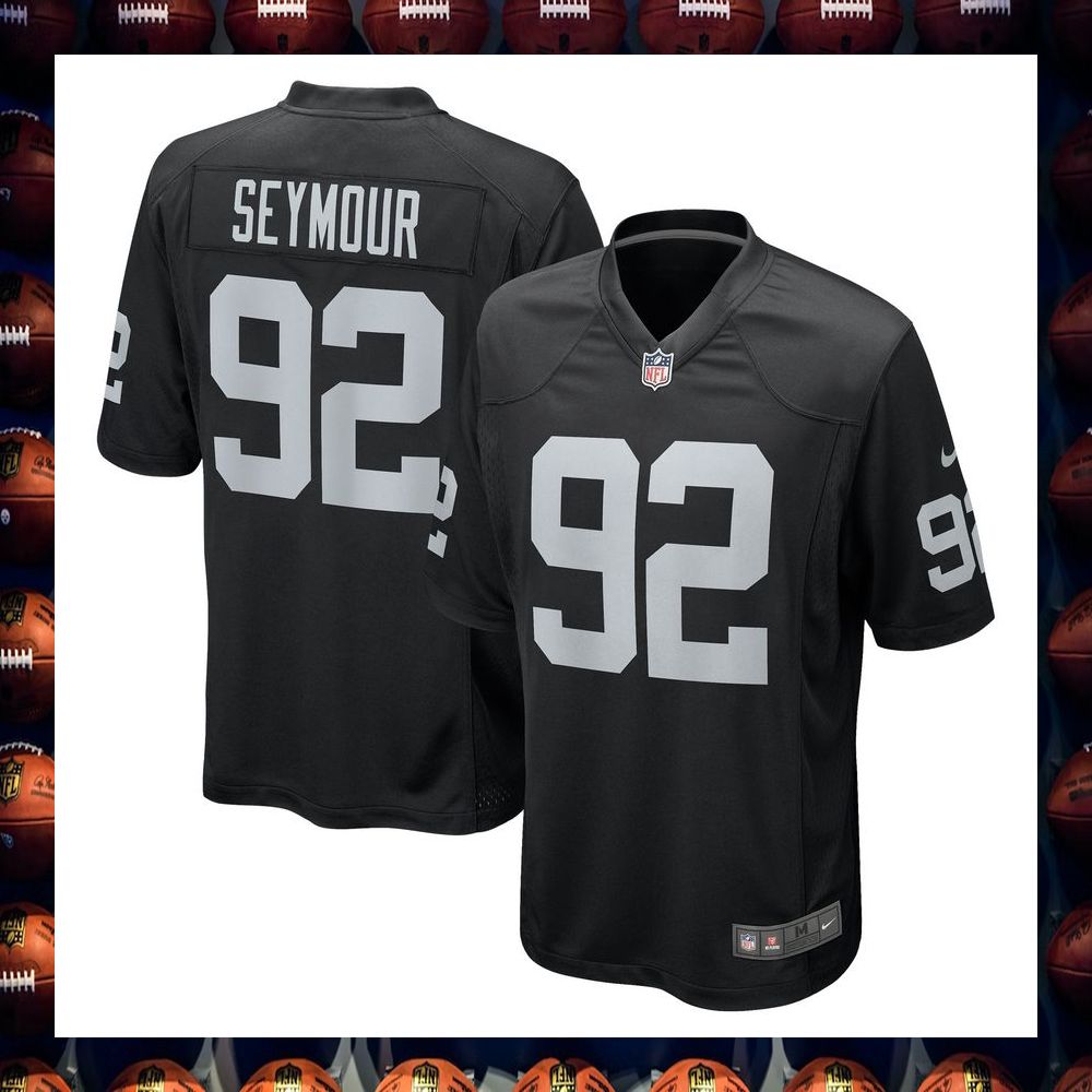 Richard Seymour Las Vegas Raiders Retired Black Football Jersey