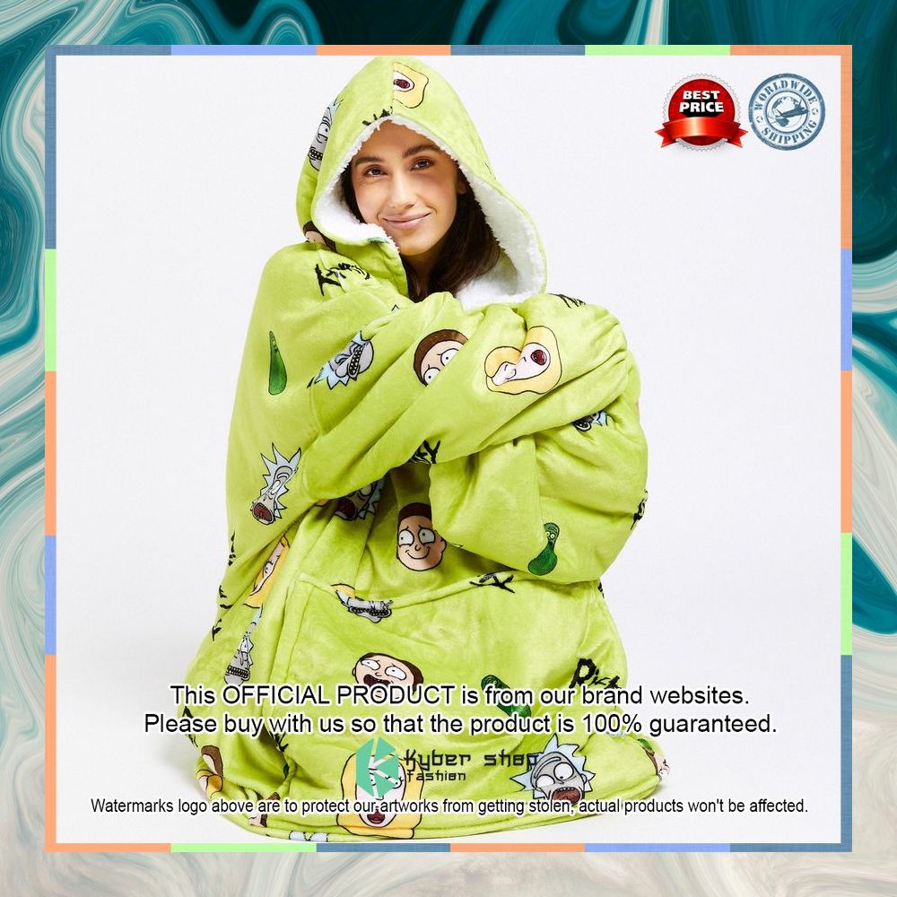 Rick and Morty Lime Oodie Blanket Hoodie • Kybershop