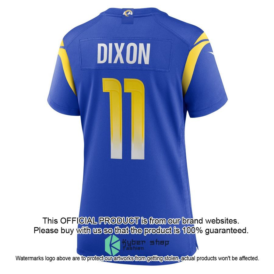 Riley Dixon Los Angeles Rams Women's Royal Football Jersey 3 Riley Dixon Los Angeles Rams Women's Royal Football Jersey word1