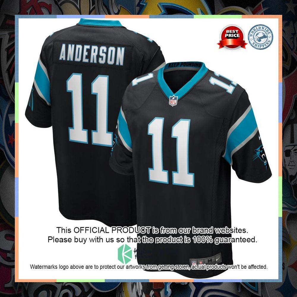 Robbie Anderson Carolina Panthers Black Football Jersey 5 Robbie Anderson Carolina Panthers Black Football Jersey word3