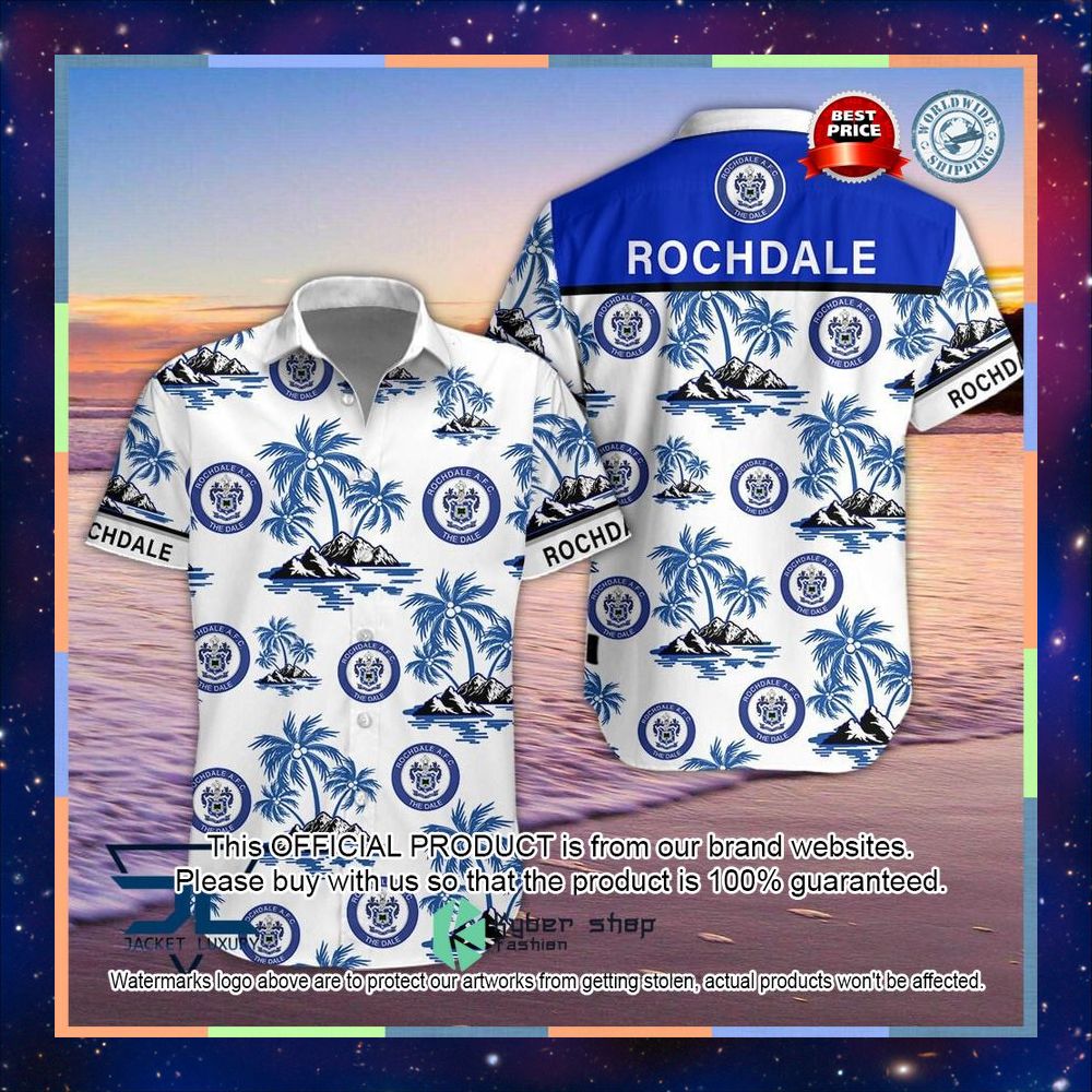 Rochdale AFC Hawaiian Shirt, Short 3 Rochdale AFC Hawaiian Shirt, Short word3