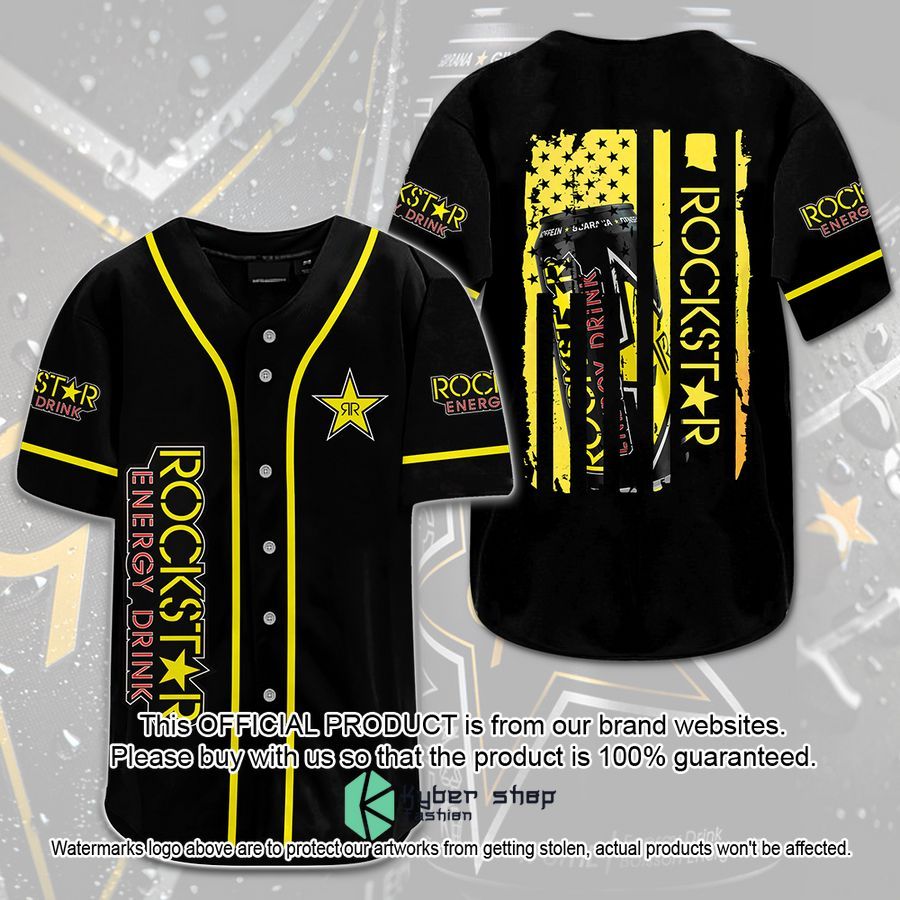 Rockstar United States Flag Baseball Jersey word1