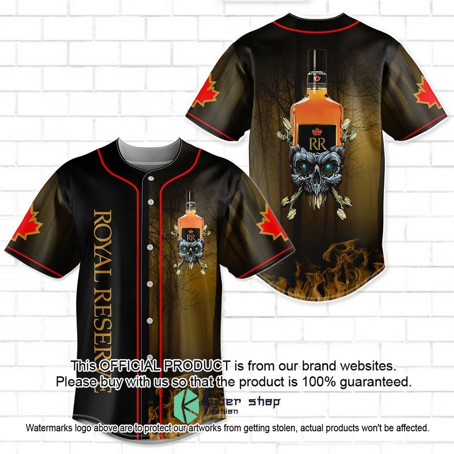 Royal Reserve Skull baseball Jersey word2