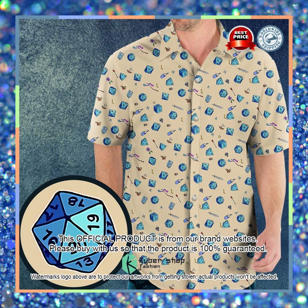 RPG Dungeons & Dragons Dices Pattern Hawaiian Shirt 5 RPG Dungeons & Dragons Dices Pattern Hawaiian Shirt word1