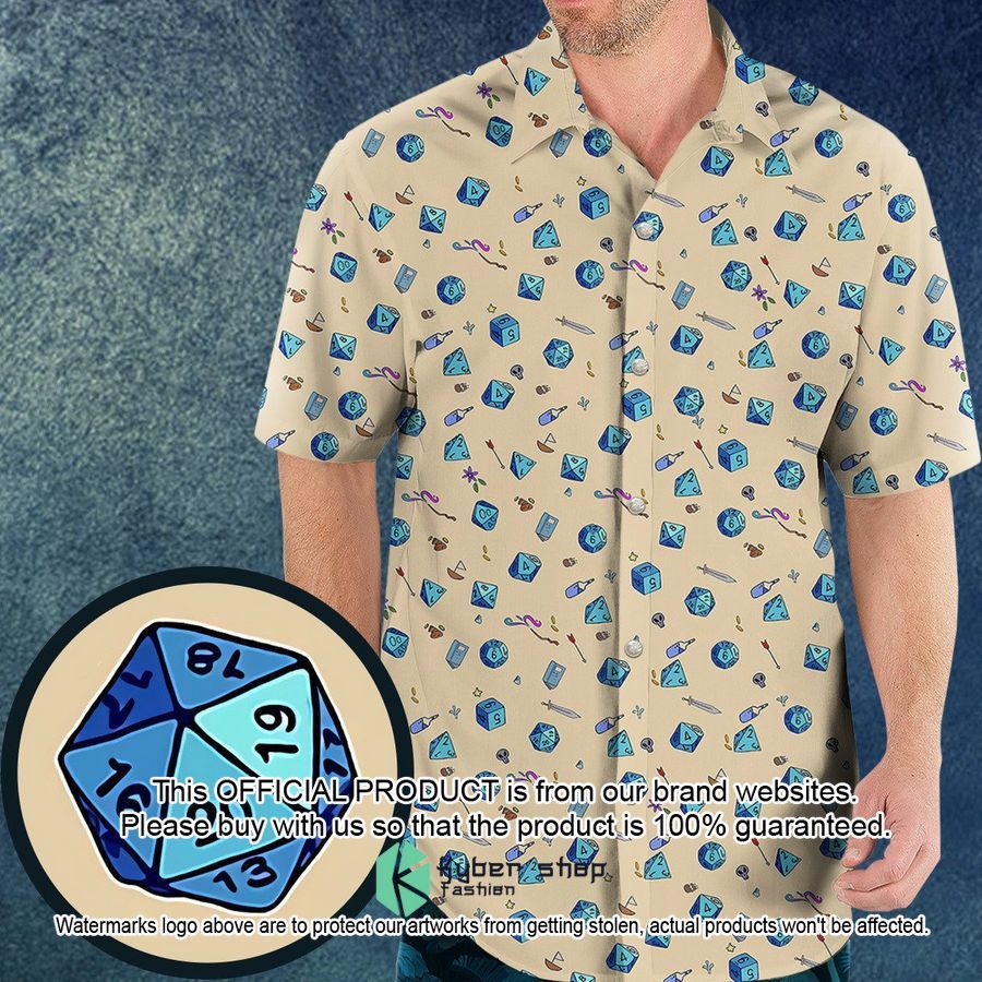 RPG Dungeons & Dragons Dices Pattern Hawaiian Shirt