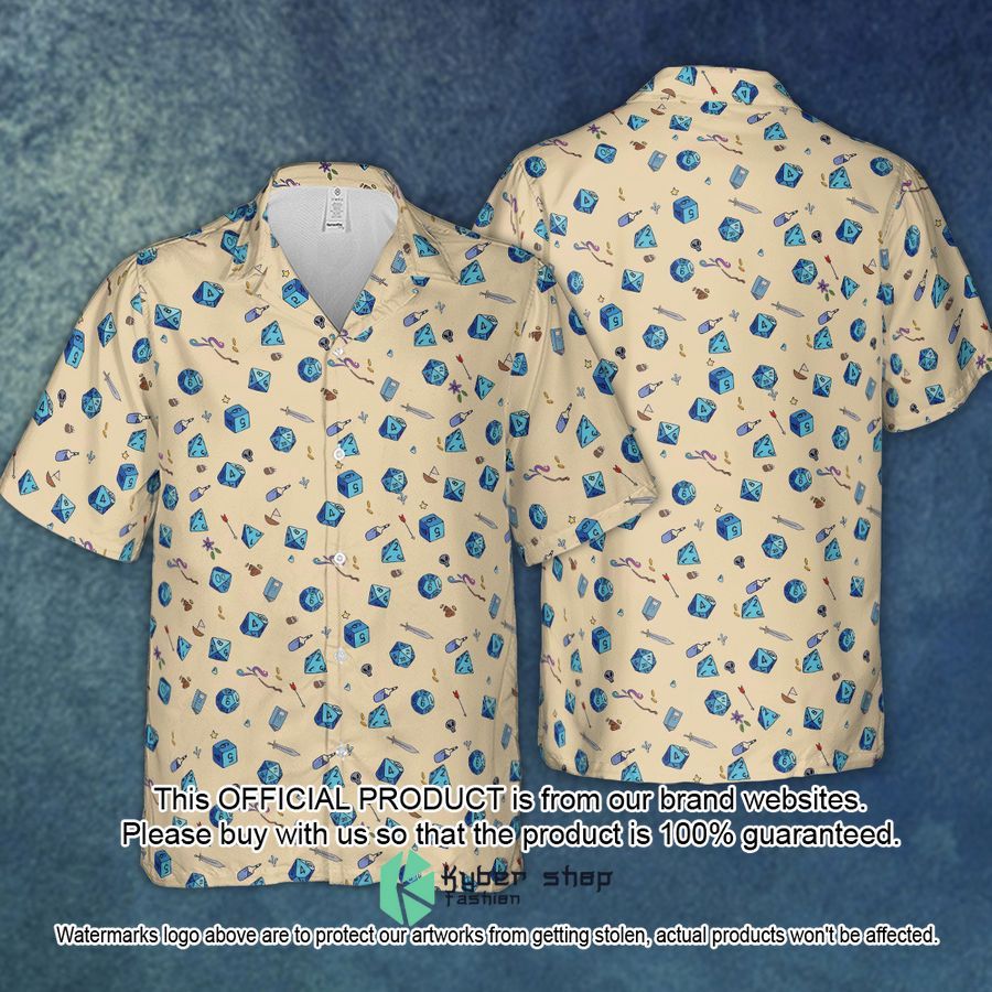 RPG Dungeons & Dragons Dices Pattern Hawaiian Shirt 4 RPG Dungeons & Dragons Dices Pattern Hawaiian Shirt word1