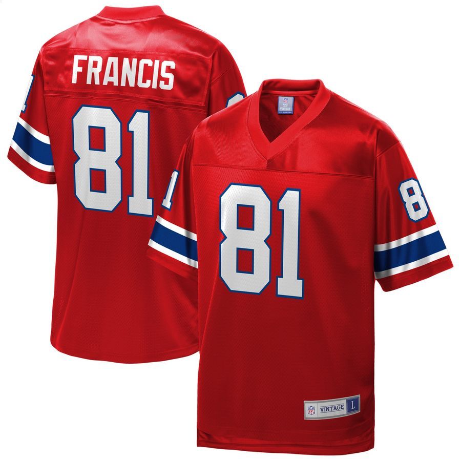 Russ Francis New England Patriots NFL Pro Line Retired Red Football Jersey