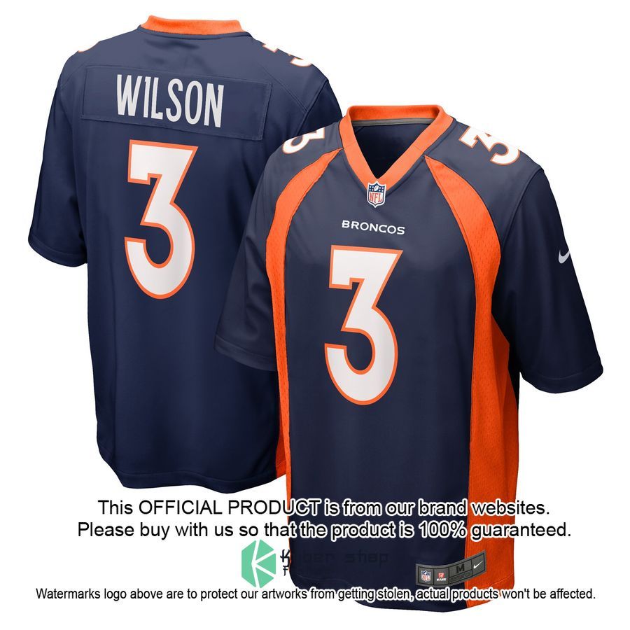 Russell Wilson Denver Broncos Alternate Navy Football Jersey