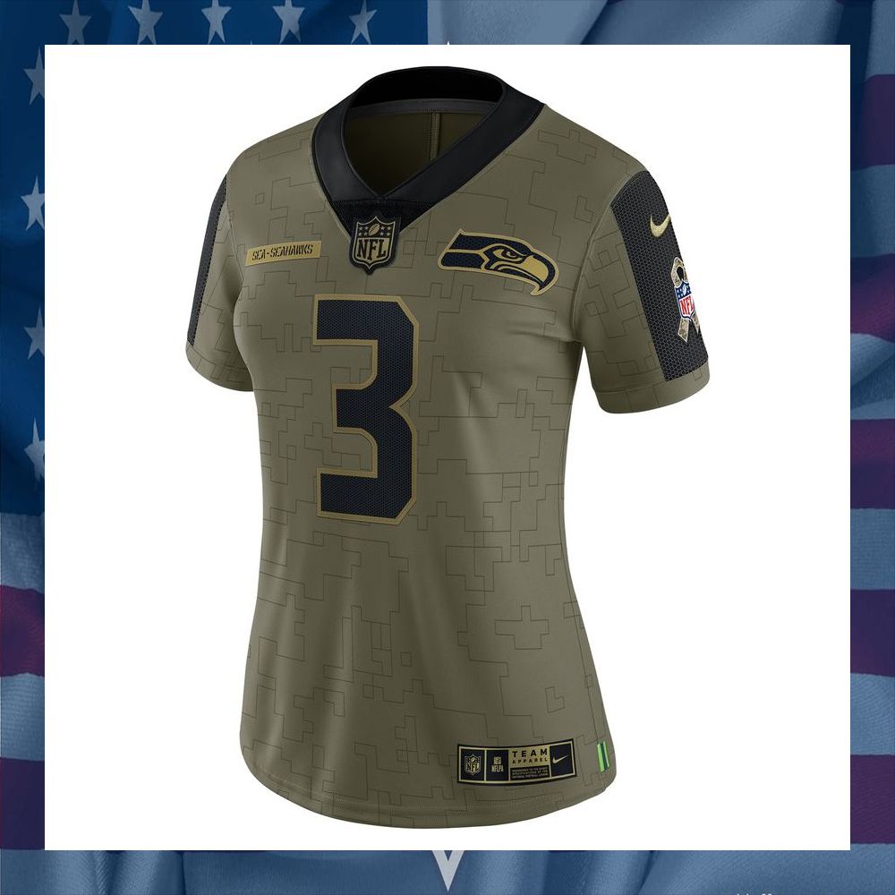 Russell Wilson Seattle Seahawks Women's 2021 Salute To Service Limited Olive Football Jersey 6 Russell Wilson Seattle Seahawks Women's 2021 Salute To Service Limited Olive Football Jersey word1