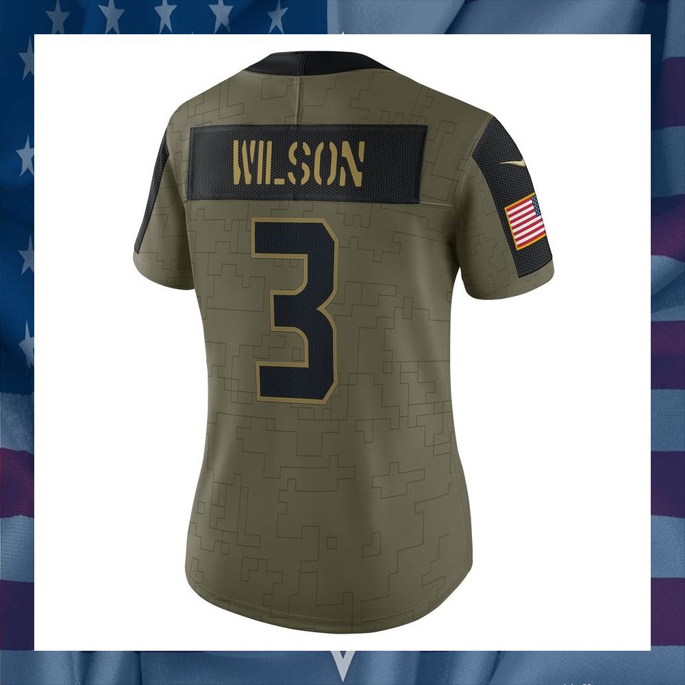 Russell Wilson Seattle Seahawks Women's 2021 Salute To Service Limited Olive Football Jersey 7 Russell Wilson Seattle Seahawks Women's 2021 Salute To Service Limited Olive Football Jersey word1