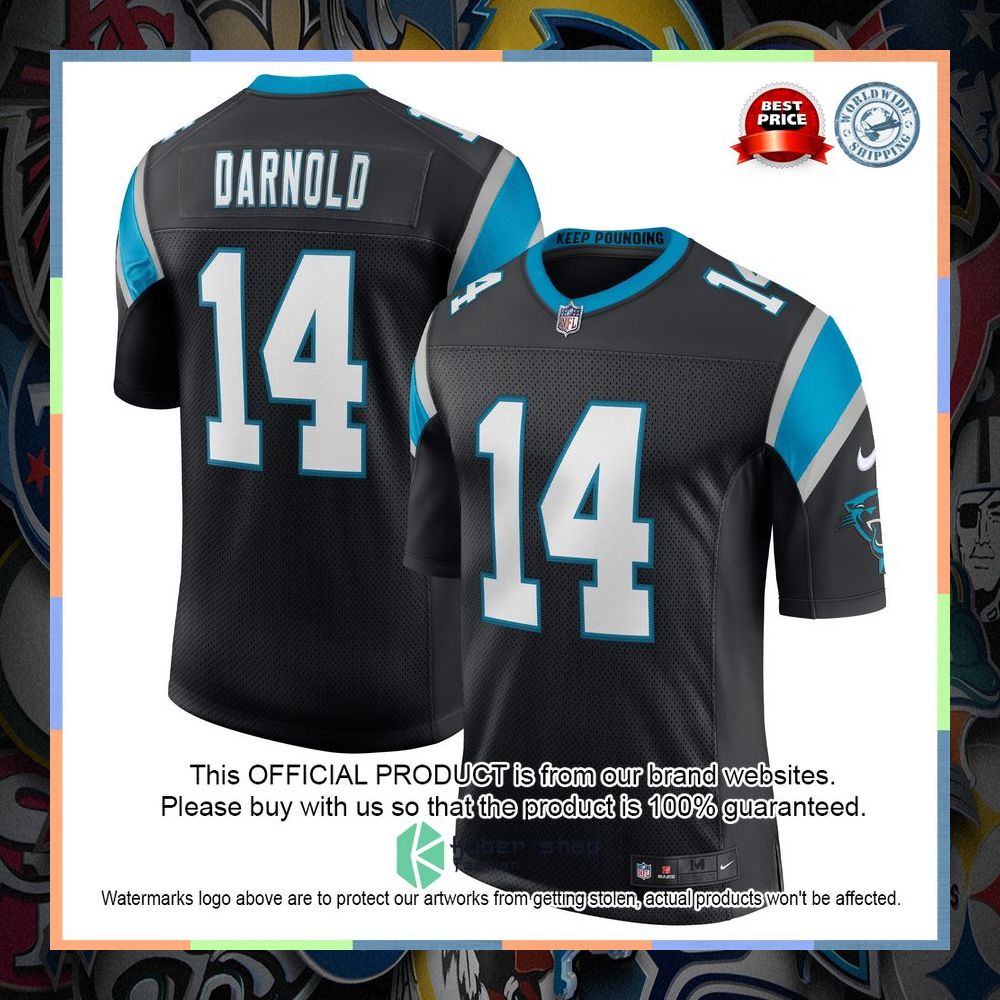 Sam Darnold Carolina Panthers Vapor Limited Black Football Jersey 7 Sam Darnold Carolina Panthers Vapor Limited Black Football Jersey word2