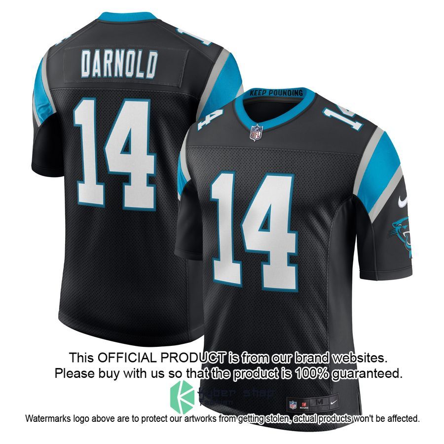 Sam Darnold Carolina Panthers Vapor Limited Black Football Jersey 4 Sam Darnold Carolina Panthers Vapor Limited Black Football Jersey word2