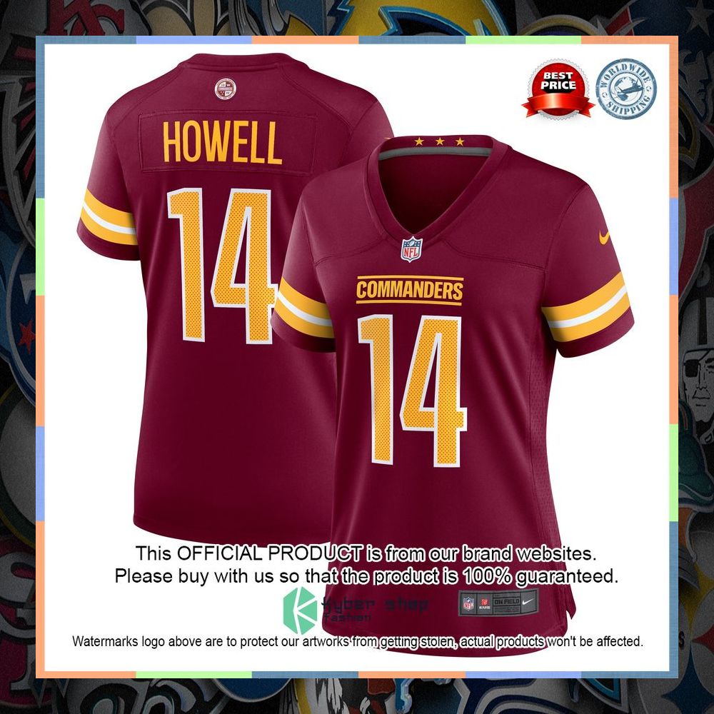 Sam Howell Washington Commanders Women's Burgundy Football Jersey 8 Sam Howell Washington Commanders Women's Burgundy Football Jersey word1