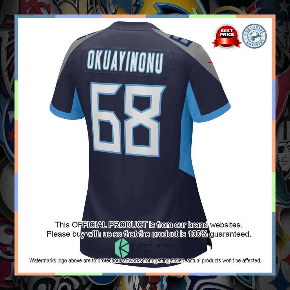 Sam Okuayinonu Tennessee Titans Women's Navy Football Jersey 7 Sam Okuayinonu Tennessee Titans Women's Navy Football Jersey word1