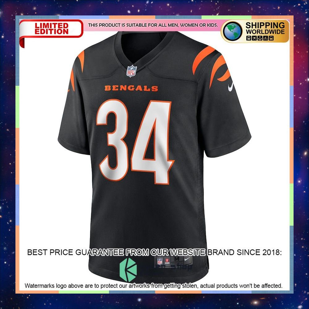 Samaje Perine Cincinnati Bengals Black Football Jersey 5 Samaje Perine Cincinnati Bengals Black Football Jersey word3