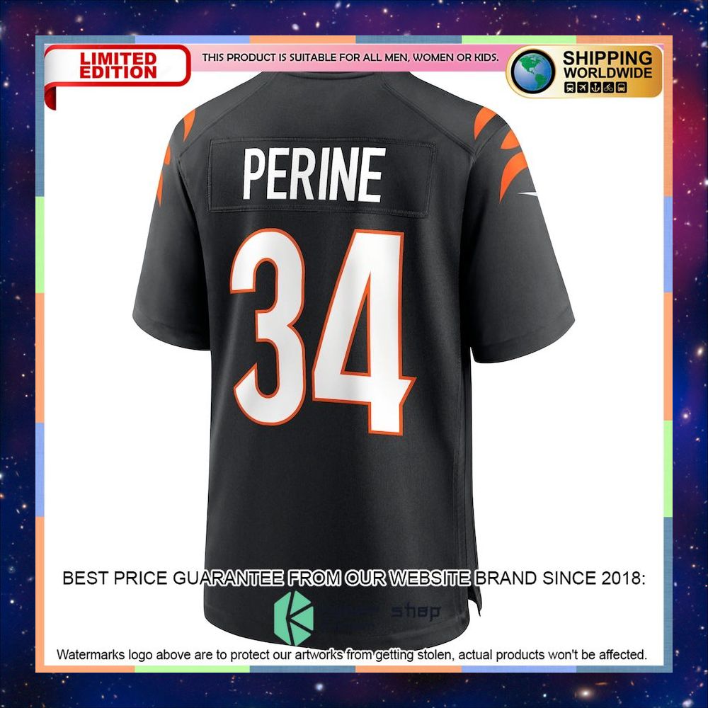 Samaje Perine Cincinnati Bengals Black Football Jersey 6 Samaje Perine Cincinnati Bengals Black Football Jersey word3