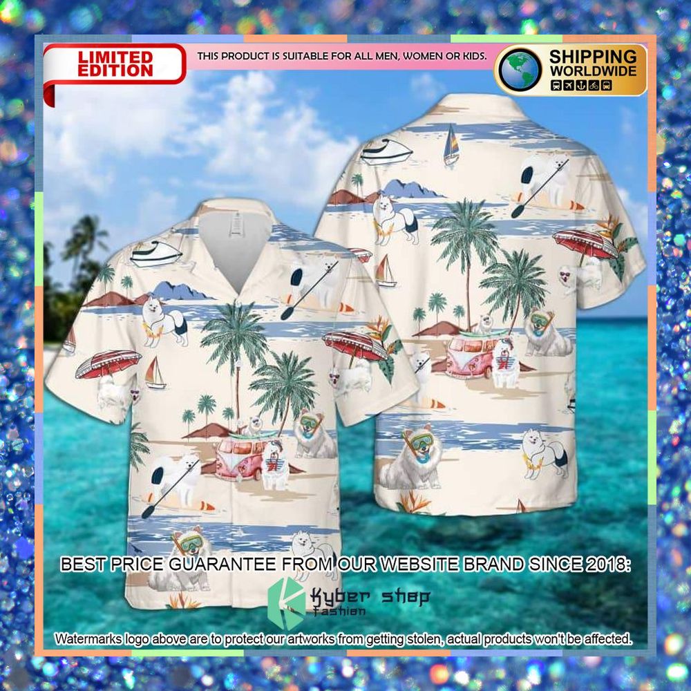 Samoyed Summer Beach Hawaiian Shirt 5 Samoyed Summer Beach Hawaiian Shirt word2